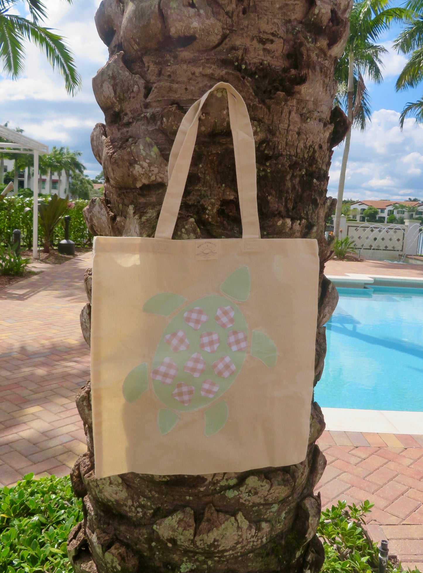 Turtle Handmade Quilted Tote Bag