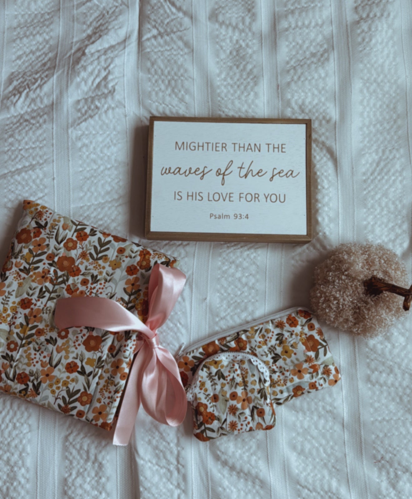 Fall Floral Bible Cover & Pouch Set