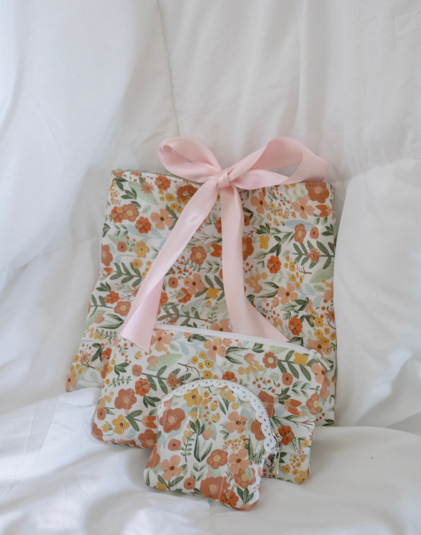 Fall Floral Bible Cover & Pouch Set