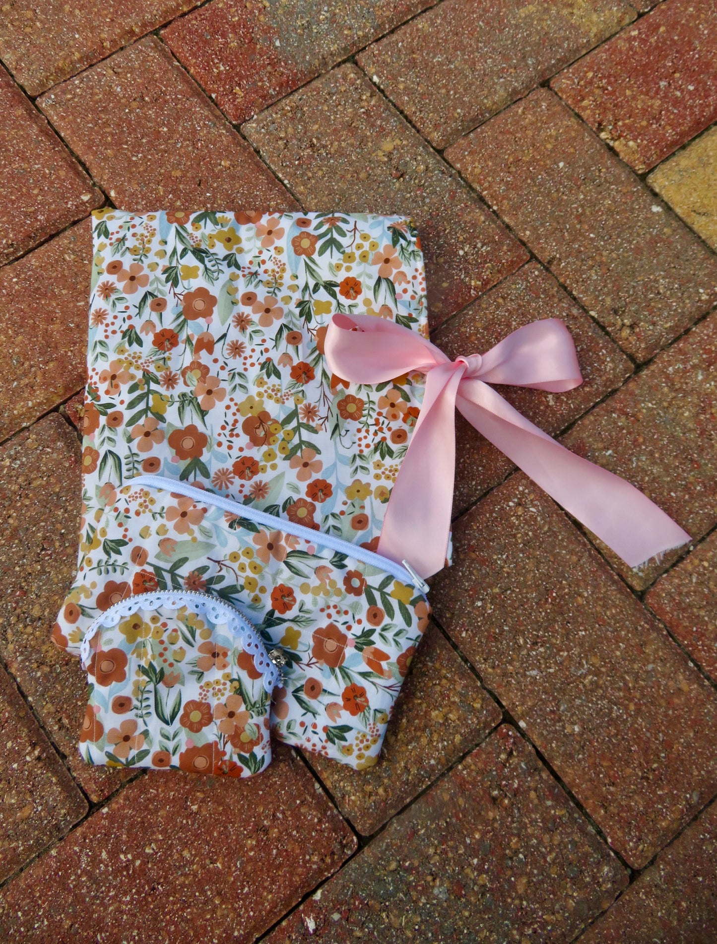 Fall Floral Bible Cover & Pouch Set
