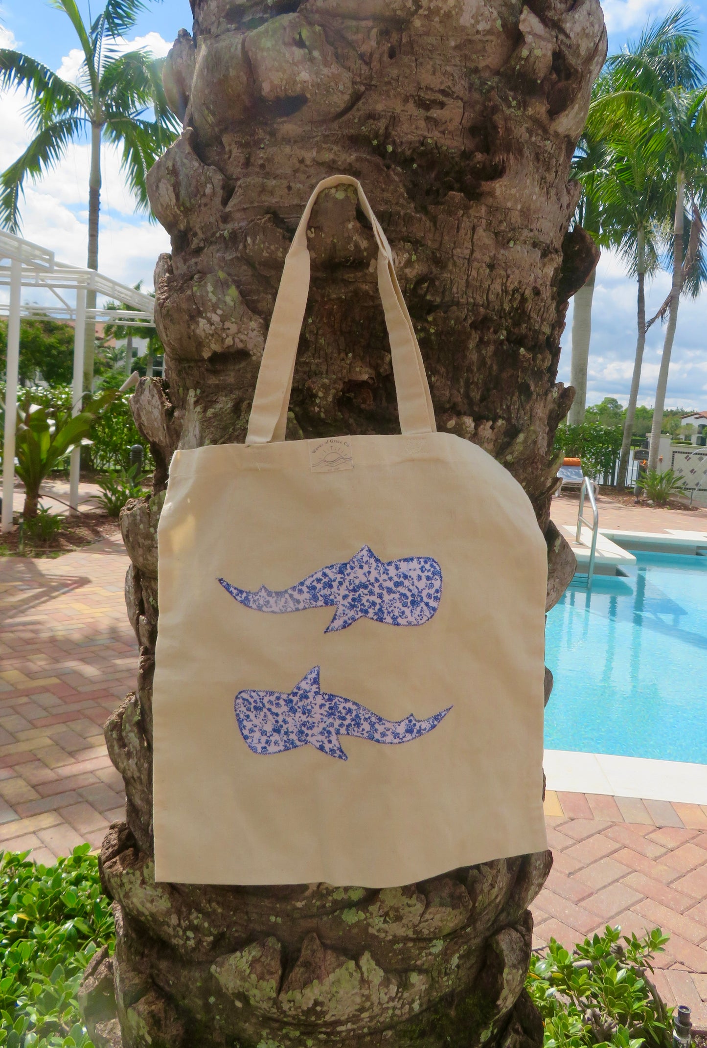 Whale Shark Handmade Quilted Tote Bag