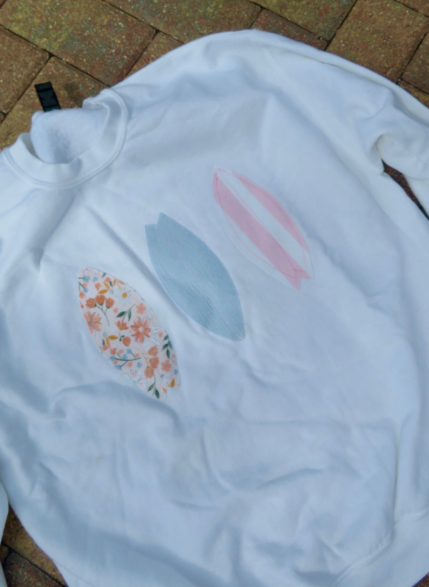 Surfboard Quilted Patch Sweater